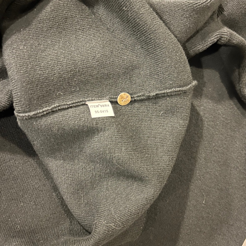 Orvis Women Navy Cotton Cashmere Shawl Collar Button Front Cardigan Sweater XL - Picture 13 of 13